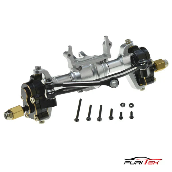 ALUMINUM COMPLETE PRE-BUILT FRONT AXLE SET FOR FURITEK CAYMAN PRO V2 4X4 SPARE PART - HeliDirect