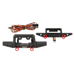 MEUS RACING Aluminum Front/rear Bumper with LED Lights for TRX4M 1/18th RC Crawler Car Upgrades (Front/rear Bumper for Defender) - HeliDirect
