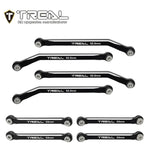 TREAL AX24 High Clearance Links (8P) CNC Machined Aluminum 7075 Compatible with Axial 1/24 AX24 XC-1 (BLACK) - HeliDirect