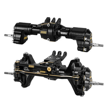 INJORA Brass & Aluminum Complete Portal Front & Rear Axles for 1/18 Redcat Ascent-18