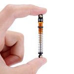 INJORA 51mm Aluminum Long Travel Threaded Double Barrel Shocks for Axial AX24 SCX24 (4pcs) - ORANGE - HeliDirect