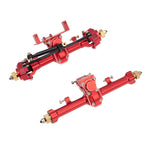 MEUS Racing 1/24 RC Crawler Car CNC Aluminum Front and Rear Axle for SCX24 90081 C10 1/24 RC Crawler Car CNC Aluminum Front and Rear Axle for SCX24 90081 C10 Jeep (Red)