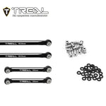 TREAL AX24 High Clearance Links (8P) CNC Machined Aluminum 7075 Compatible with Axial 1/24 AX24 XC-1 (BLACK) - HeliDirect