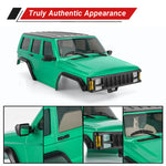 INJORA ABS Cherokee Body With Bumpers For 155mm 1/18 TRX4M Bronco Defender - GREEN