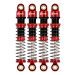 INJORA 45mm Aluminum Threaded Oil Shock Absorbers for 1/24 FMS FCX24 (4pcs) - RED - HeliDirect