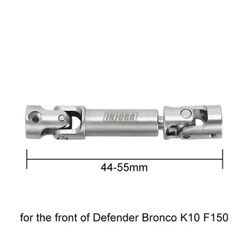 INJORA 1 pcs Stainless Steel Drive Shaft for 1/18 TRX4M Mods