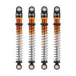 INJORA 51mm Aluminum Long Travel Threaded Double Barrel Shocks for Axial AX24 SCX24 (4pcs) - ORANGE - HeliDirect