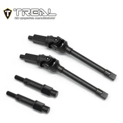 TREAL Steel Front CVD Shafts (2pcs) for SCX24 Front Portal Axles - HeliDirect