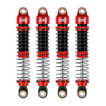 INJORA 59mm Long Threaded Oil Filled Shocks for 1/18 TRX4M (4pcs) - RED - HeliDirect
