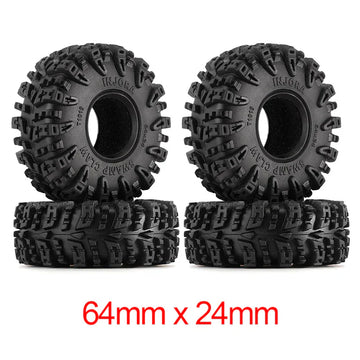 INJORA Swamp Claw 1.0" M/T Tires 64mmx24mm (4) - HeliDirect