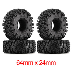 INJORA Swamp Claw 1.0" M/T Tires 64mmx24mm (4) - HeliDirect