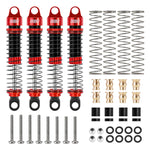 INJORA 59mm Long Threaded Oil Shocks For 1/18 Redcat Ascent18 - RED - HeliDirect