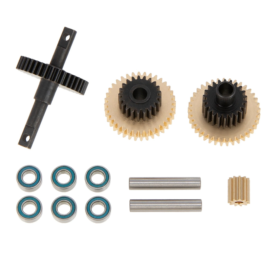 MEUS RACING Steel Low Range Transmission Gear Set Upgrade Parts for TRX-4M TRX4M Bronco Defender 1/18 RC Crawler Car (9.69:1) - HeliDirect