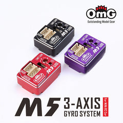 OMG-GYRO-M5 3-AXIS Gyro for 1/27th,1/28th RC Car, MINI-Z & MINI-Q - Red