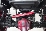 CKD0371 KAOS Panhard Bar & Sterring Tide Rod (57mm, CNC Aluminum, RED) DL-Series 3pcs - HeliDirect
