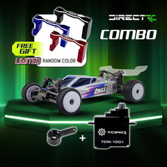 Losi 1/24 Micro-B 2WD Buggy RTR (Silver) With TORQ Coreless Titanium Gear 7g Micro Servo, aluminum servo horn & Servo Mount - Big Savings $18.64 Off