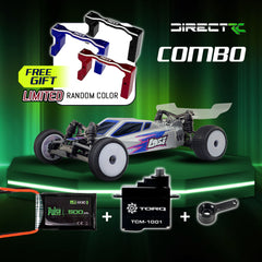 Losi 1/24 Micro-B 2WD Buggy RTR (White) With TORQ Coreless Titanium Gear 7g Micro Servo, aluminum servo horn,Servo Mount & PULSE 500mah 2S 7.4V 60C LiPo Battery - Big Savings $19.52 Off