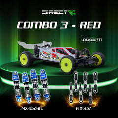 Losi 1/24 Micro-B 2WD Buggy RTR (White) With Nexx Racing Adjustable Turnbuckle Set & Oil Shock (4pcs) - Big Savings $18.29 Off