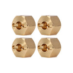 INJORA 12mm 4pcs Brass 9mm Wheel Hex Hub Extenders For 1/10 RC Crawlers 1/18 UTB18 - HeliDirect