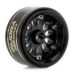 INJORA 0.7" D19 Ripple Black Brass Wheels for 1/30 SCX30