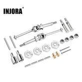 INJORA Stainless Steel CVD Drive Shaft, Axles, Wheel Hexes Set for Losi Micro-B Micro-T