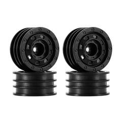 INJORA 1.3" Non-beadlock Wheels for 1/24 1/18 RC Crawlers - Black