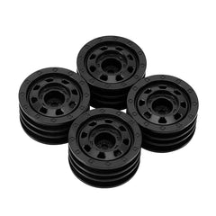 INJORA 1.3" Non-beadlock Wheels for 1/24 1/18 RC Crawlers - Black