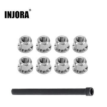INJORA M2 Stainless Steel Nuts for 1/30 SCX30