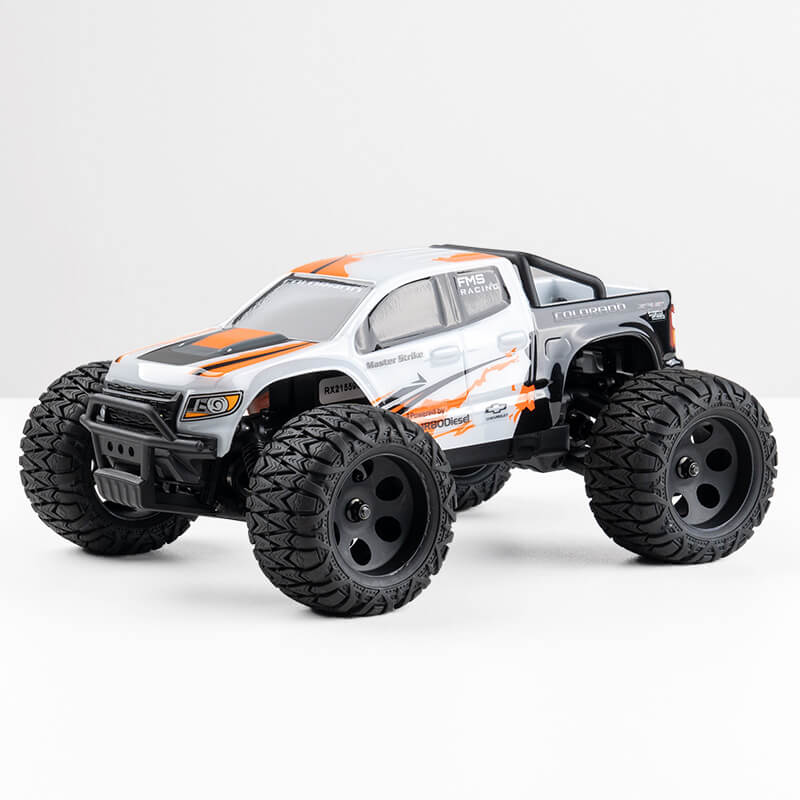 FMS 1/24 FMT24 Chevrolet Colorado Monster Truck RTR - WHITE - HeliDirect