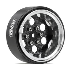 INJORA 1.3" ModuWheel Silver Beadlock Wheels Negative Offset For 1/18 1/24 RC Crawlers - 6 HOLE SILVER WHEELS