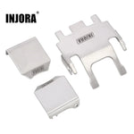 INJORA Stainless Steel Chassis Armor Skid Plate Axle Protector for 1/18 TRX4M (4M-14) - HeliDirect