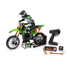 Losi 1/4 Promoto-MX Motorcycle RTR with Battery and Charger, Pro Circuit - GREEN - HeliDirect