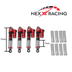 Nexx Racing 53mm Reservoir Shocks (4pcs) for CR18P EVO/EVO PRO/ HPI Venture 18 Flux/FX118