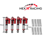 Nexx Racing 59mm Long Reservoir shocks (4pcs) for Redcat MT-18 - Red