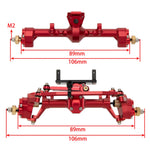 MEUS RACING 1/24 Scale Aluminum Alloy Axles Front and Rear Portal Axle Housing Assembly w/New C Knuckle for Axial SCX24 90081 C10 Jeep Upgrade Parts - RED