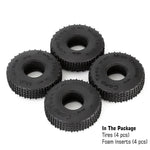 INJORA 1.0" 65*19mm Comp Pin Multi Terrains Tires for 1/24 RC Crawler Rock Buggy (4) - HeliDirect