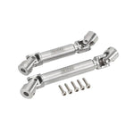 INJORA Steel Front Rear Center Drive Shafts For Axial SCX24 Chevrolet Jeep Wrangler Bronco (Silver) - HeliDirect