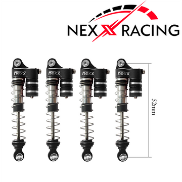 Nexx Racing Reservoir Shock (4 pcs) for 1/24 AX24 - BLACK - HeliDirect