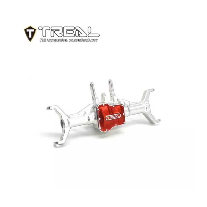 Treal Alu 7075 Front Axle Housing - Caster Blocks (C-Hubs) For Traxxas 1/18 TRX-4M Defender Bronco (Silver) - HeliDirect