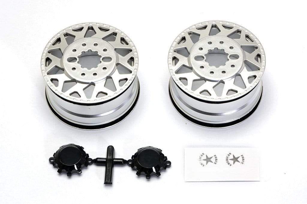 CD0602 F450 SD American Force H01 CONTRA Wheel (Silver, w/ blk cap) DL-Series - HeliDirect