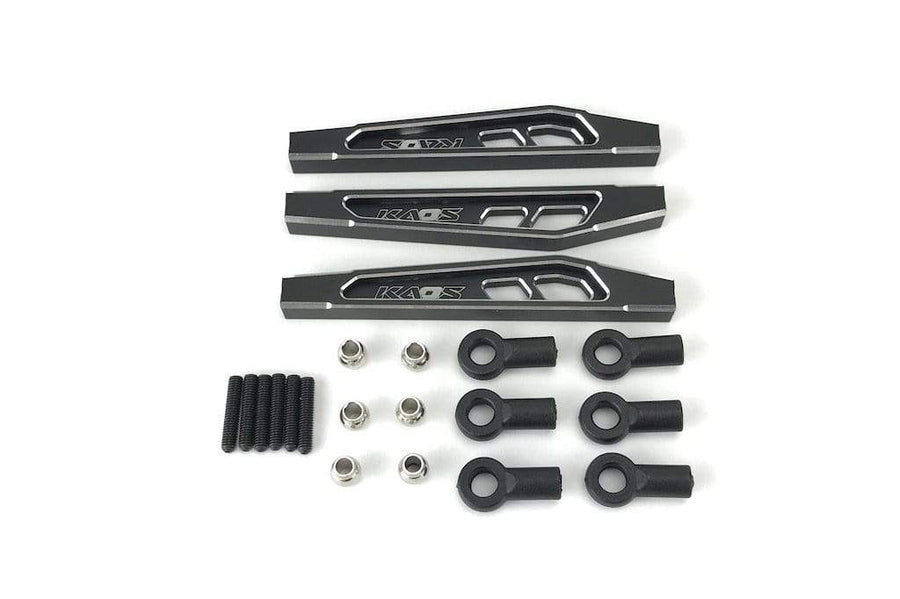 CKD0373 KAOS Front Upper & Lower Suspension Links (69mm, CNC Aluminum, Black anodized) 3 pcs F450 DL-Series - HeliDirect
