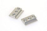 CKD0403 KAOS CNC Aluminum Chassis Rail Holding Block (silver anodized) 2pcs DL-Series - HeliDirect