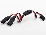 30cm 22awg Futaba Y leads, flat wire - HeliDirect