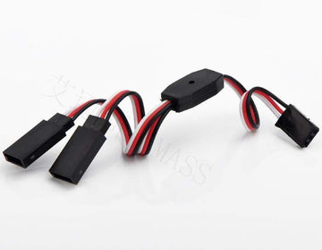 30cm 22awg Futaba Y leads, flat wire - HeliDirect