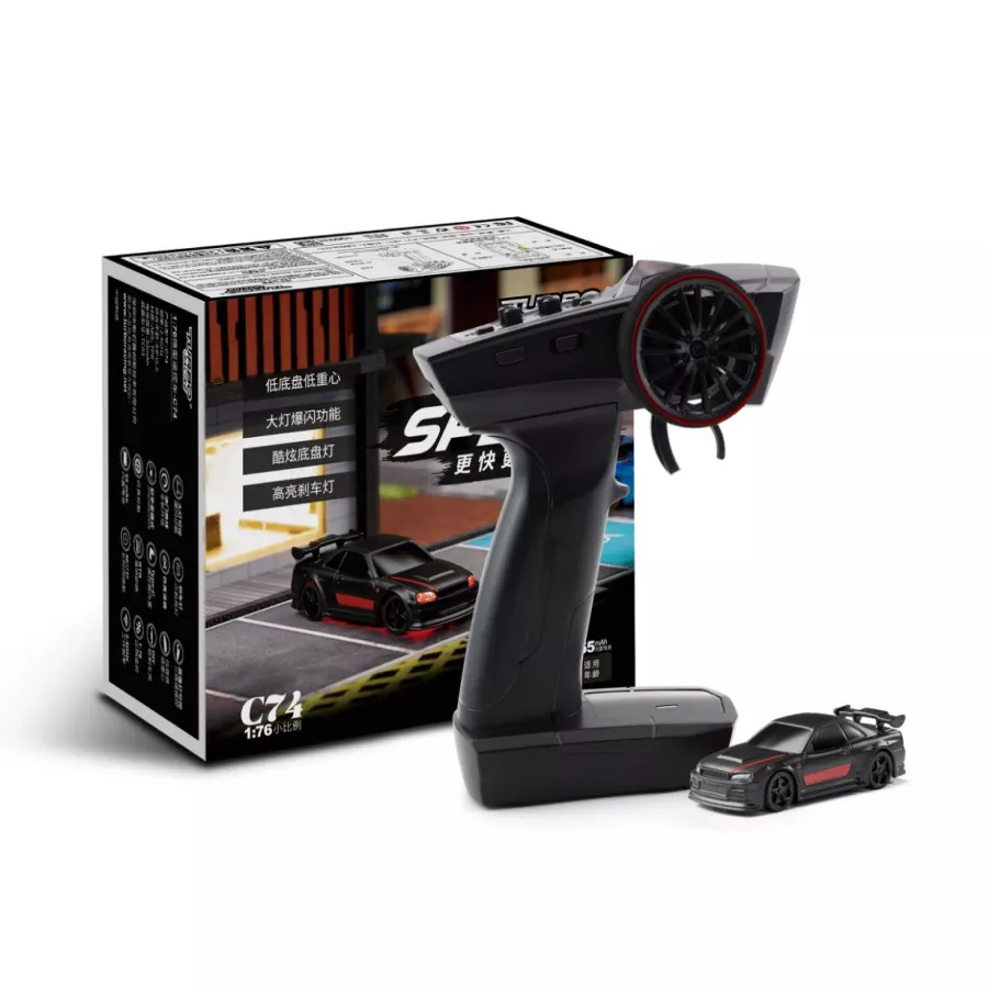 Turbo Racing C74 1:76 On-Road Car RTR Black – Direct RC