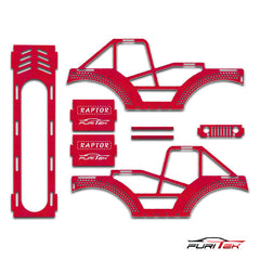 FURITEK Raptor Aluminum Frame Kit For SCX24 CRAWLERS - RED - HeliDirect