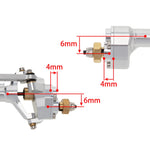 MEUS RACING 1/24 Scale Aluminum Alloy Axles Front and Rear Portal Axle Housing Assembly w/New C Knuckle for Axial SCX24 90081 C10 Jeep Upgrade Parts - SILVER