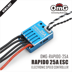 OMG RAPIDO 25A Sensorless Brushless ESC - Blue