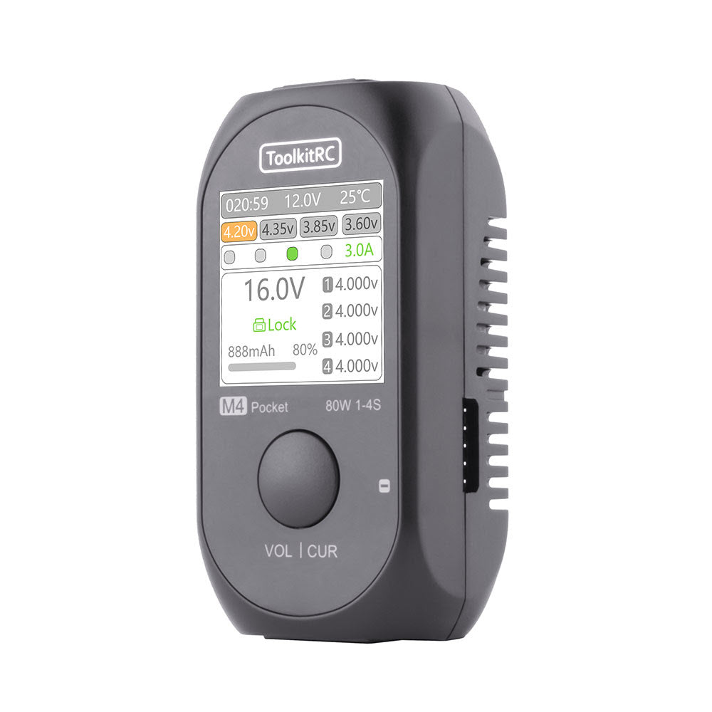 ToolKitRC M4 Pocket 80W Compact Charger USB-C In/Out - HeliDirect