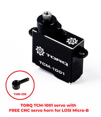 TORQ TCM-1001 servo with FREE CNC servo horn for LOSI Micro-B